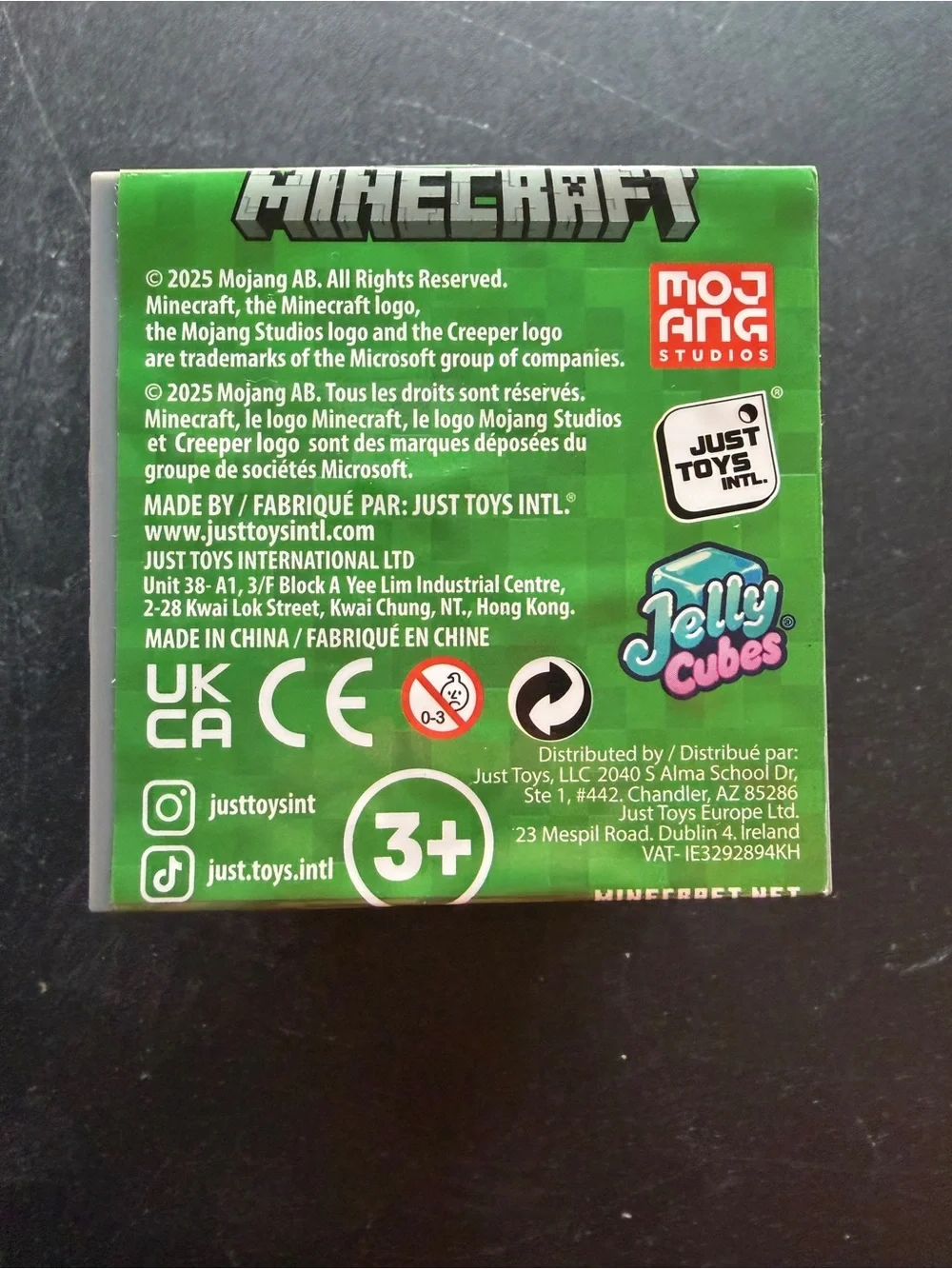 New Squishy Minecraft Jelly Cube Squeeze Fidget Toy Blue Viral Sensory Glitter